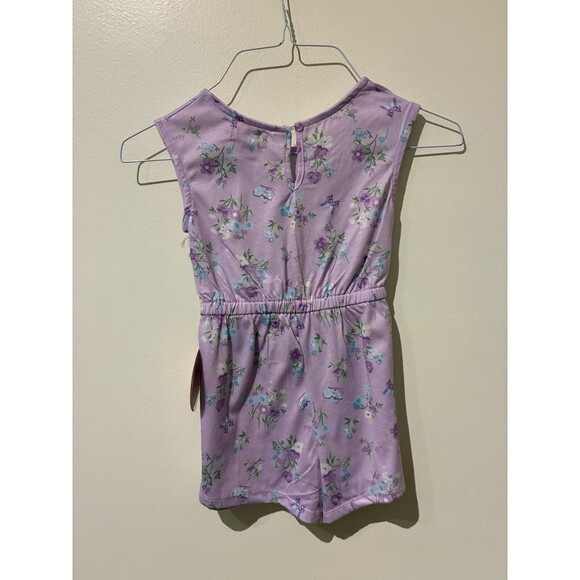 NWT Paisley Lane Purple Floral Romper - Girls 5 - Picture 2 of 3